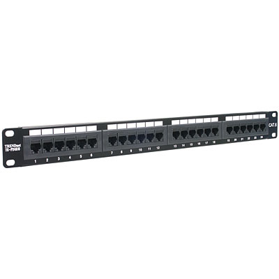 [PAN-TRE-003] TRENDnet TC-P24C6 – Panel de conexión sin blindar Cat6/5/5E de 24 puertos, para instalar en bastidor, listo para Gigabit