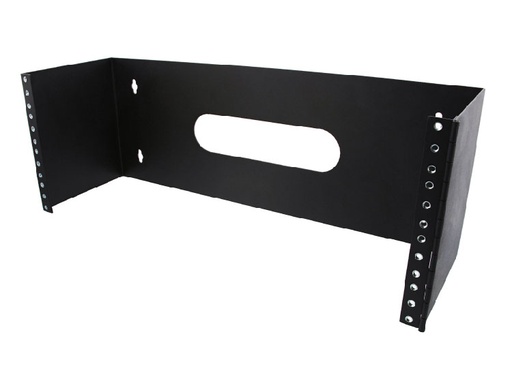 [RCK-GER-010] Rack Abierto de Pared – 4U, 6″ con Bisagra para Patch Panel, Soporta hasta 12Kg,Negro